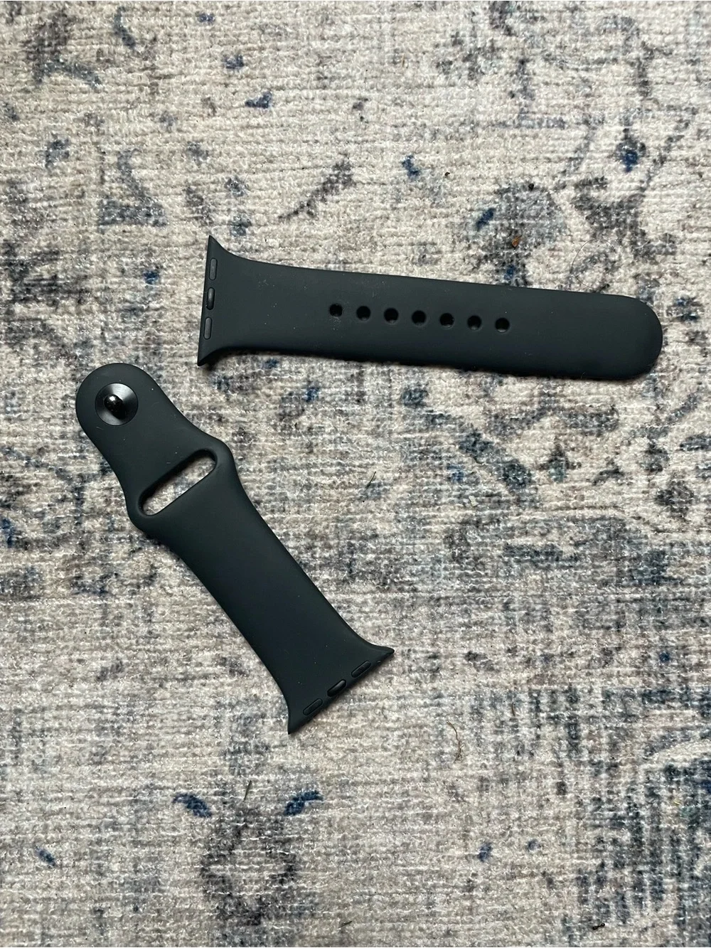 Black Silicone Watch Band for Smartwatches - Durable Comfort